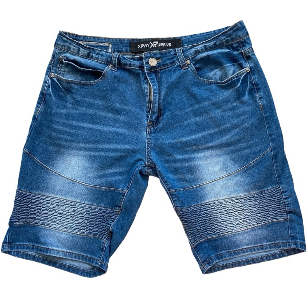 XRAY Denim Style Moto Shorts